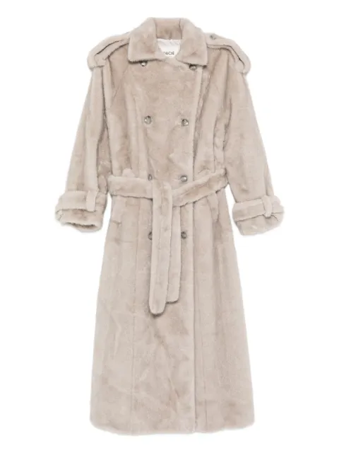 ducie Thalia double-breasted faux fur coat