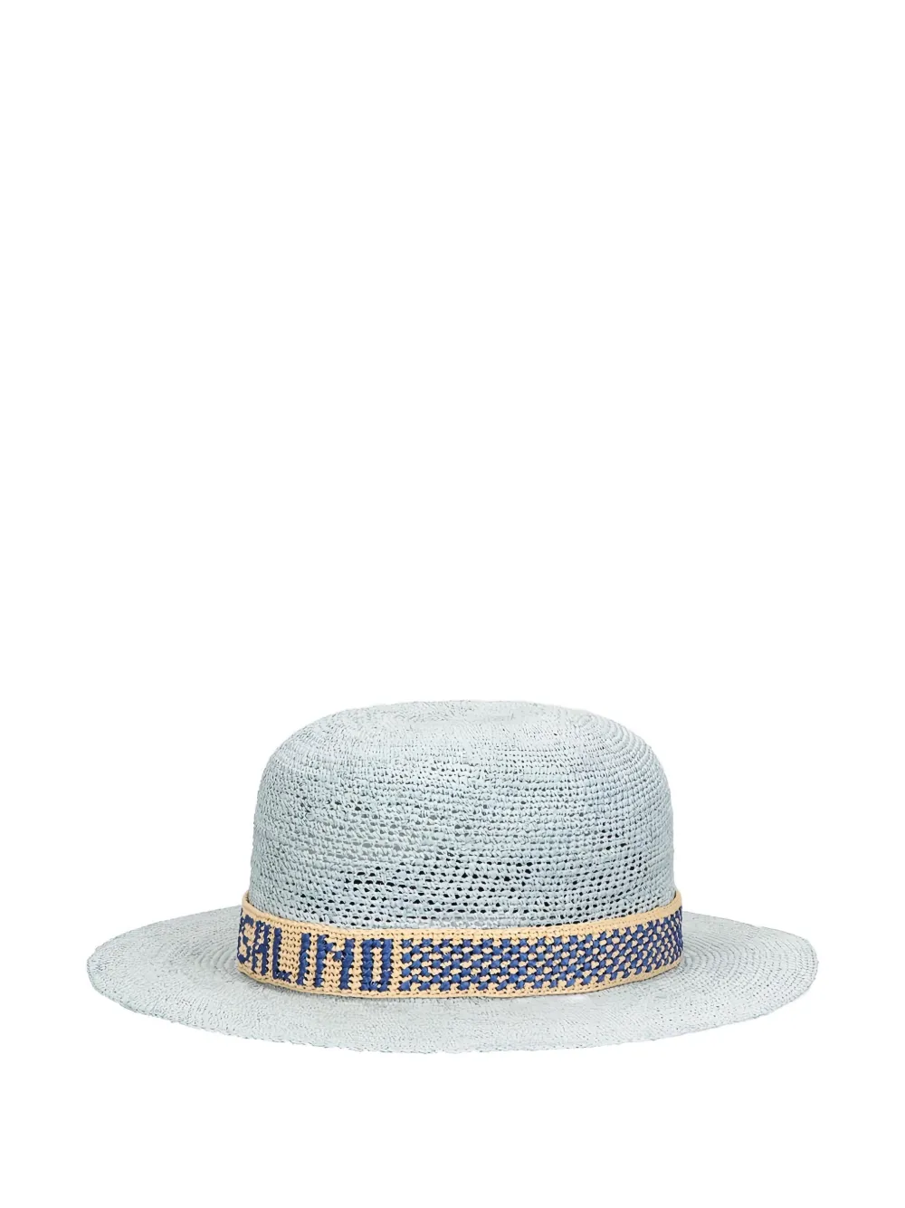 Borsalino woven trim hat - Blauw
