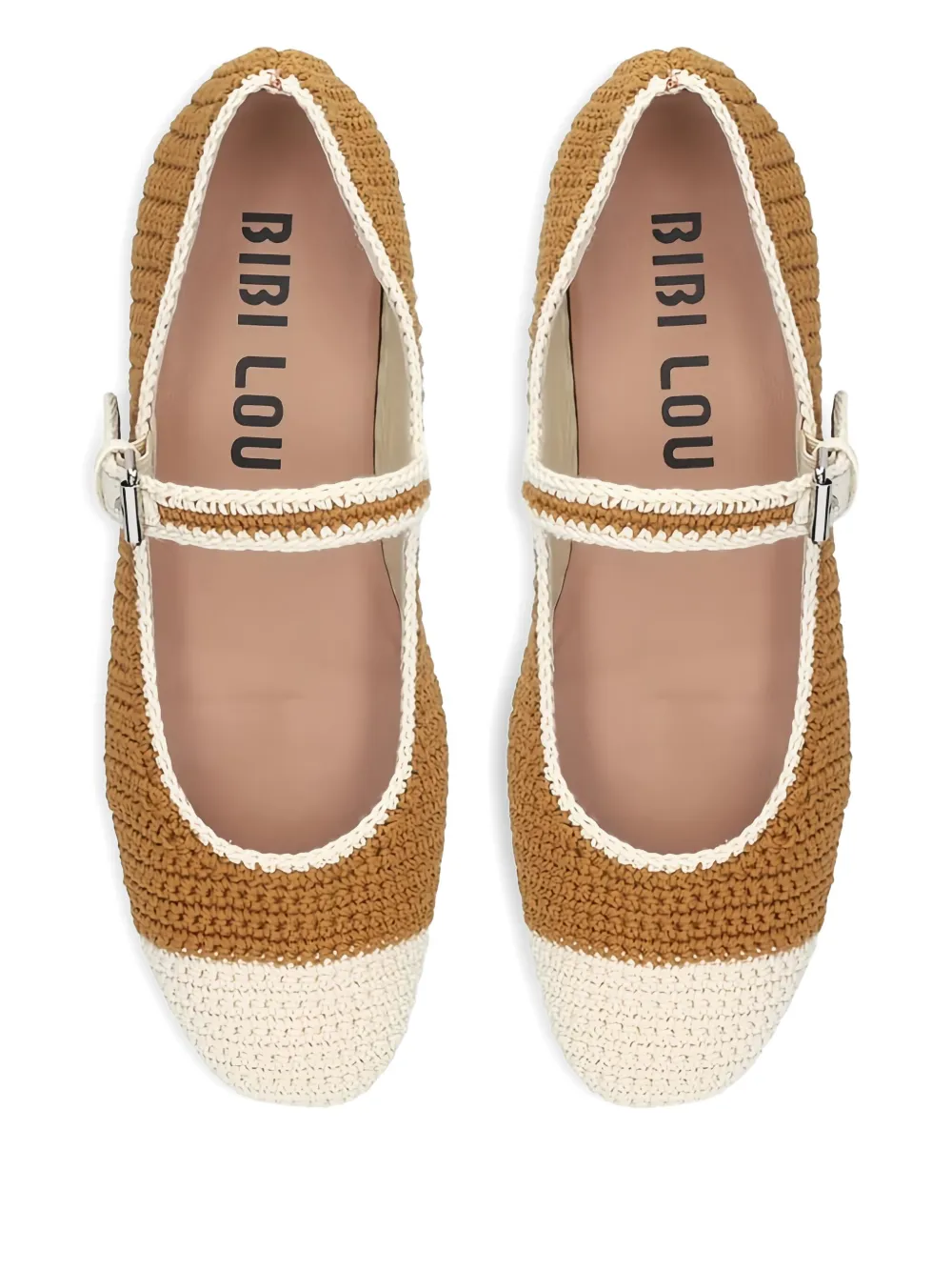 Bibi Lou crochet strap ballet flats - Bruin