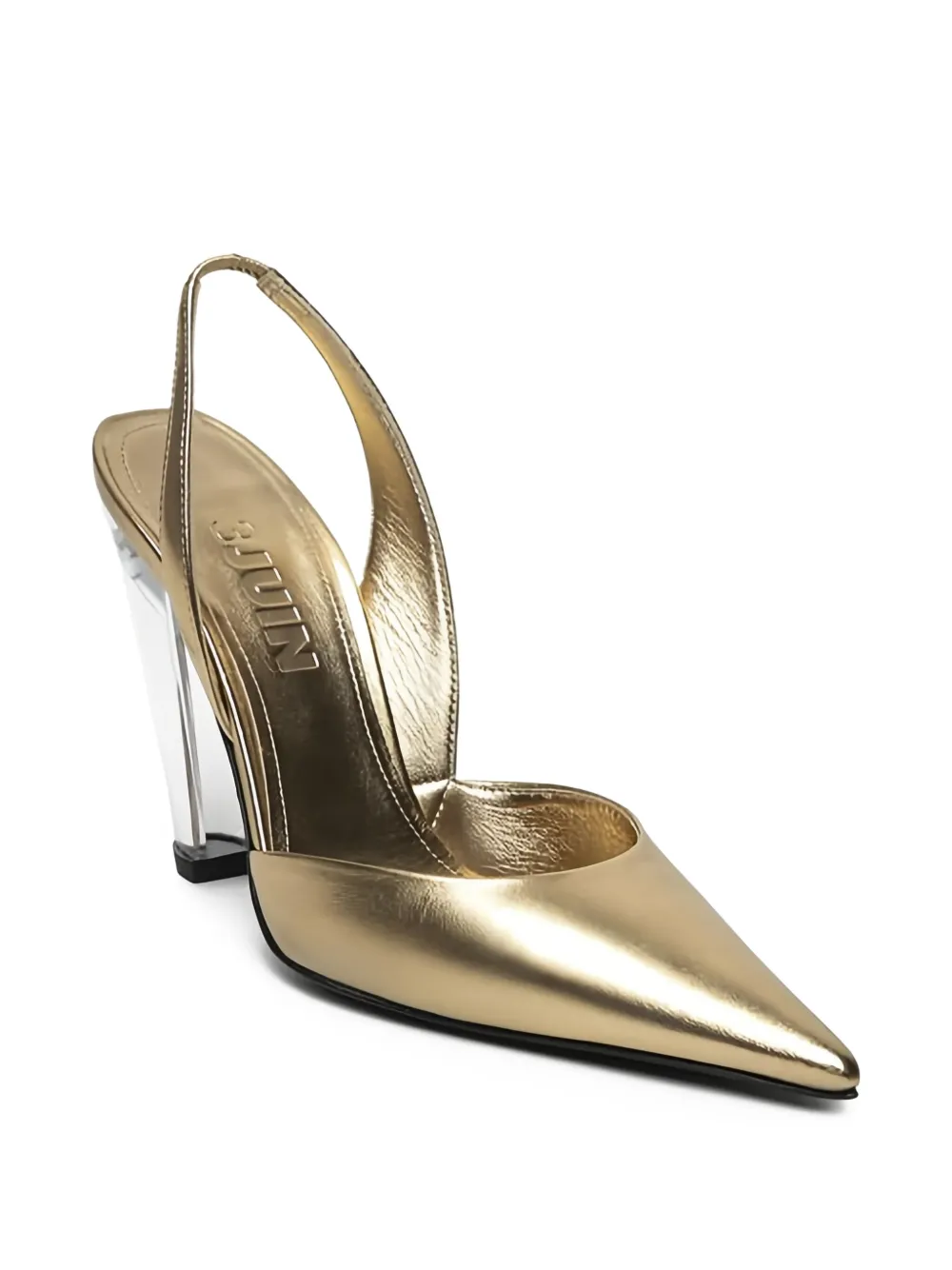 3juin Slingback pumps met puntige neus Goud