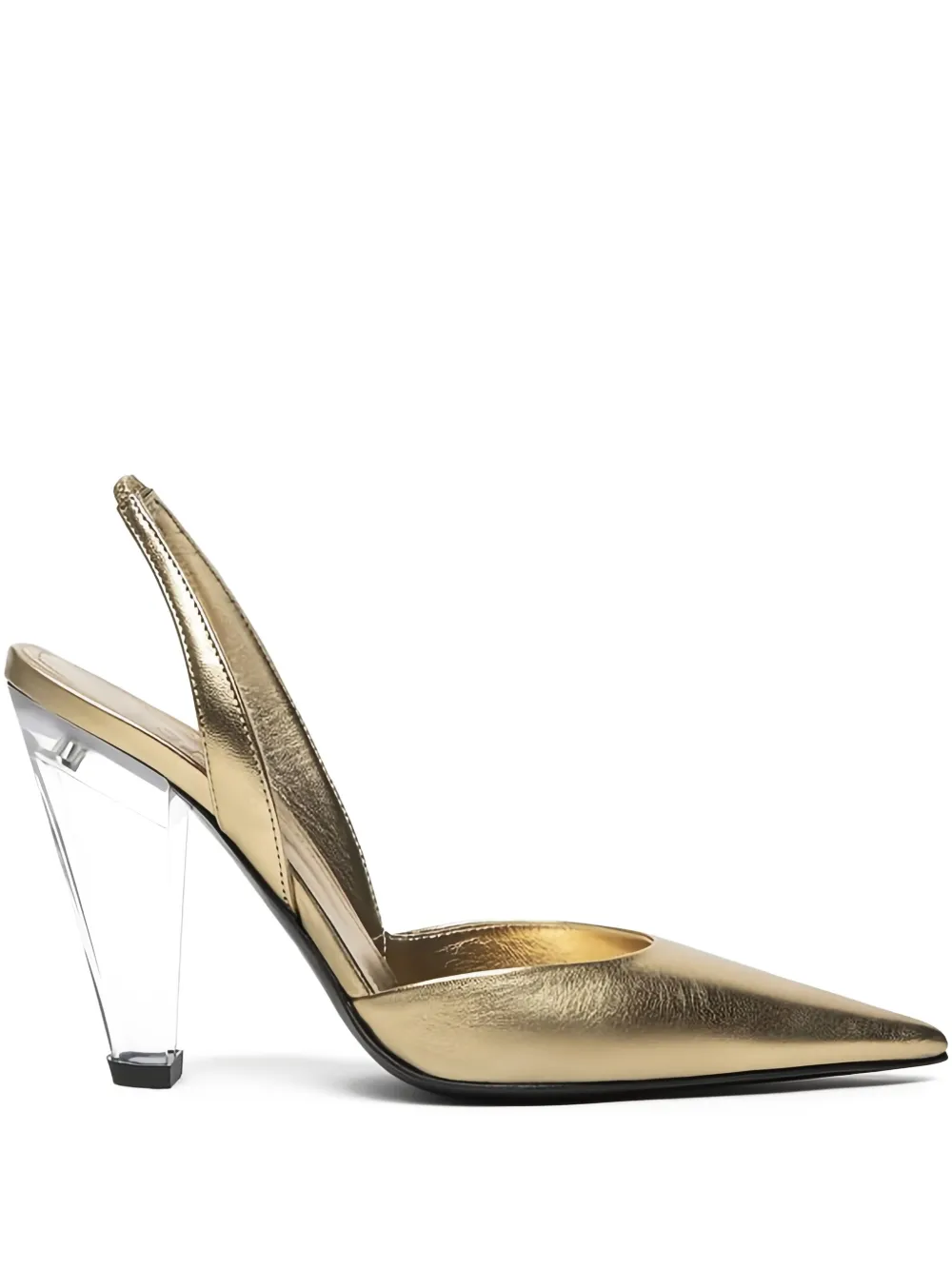 3juin Slingback pumps met puntige neus Goud