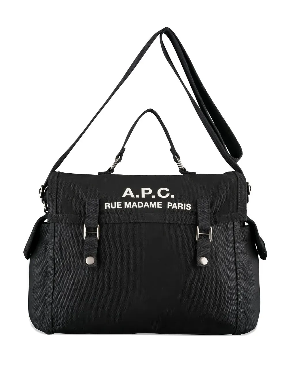A.P.C. logo-print laptop bag | Black | Image 1