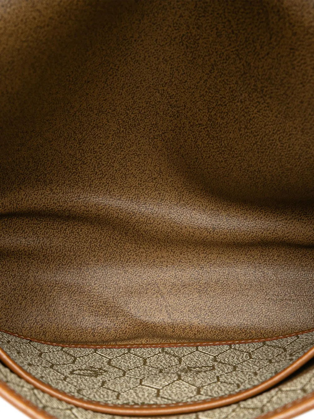 Pre-owned Dior 20th Century Honeycomb Coated Canvas Crossbody Bag In Brown