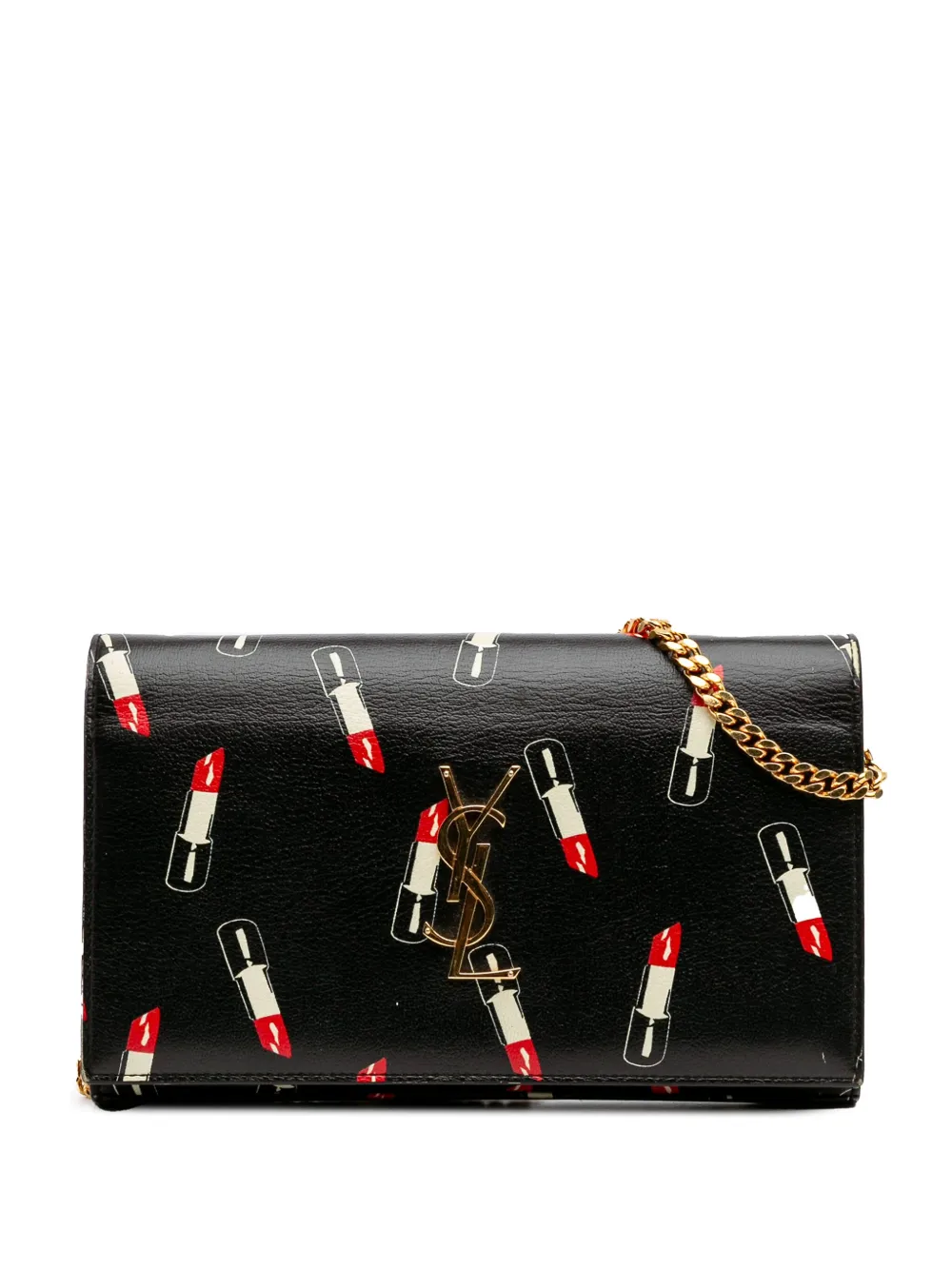 Saint Laurent Pre-Owned 2015 Calfskin Lipstick Print Monogram Kate Saint Laurent Pre-Owned 2015 Calfskin Lipstick Print Monogram Kate