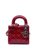 Christian Dior Pre-Owned 2014 Mini Patent Cannage Lady Dior satchel - Red