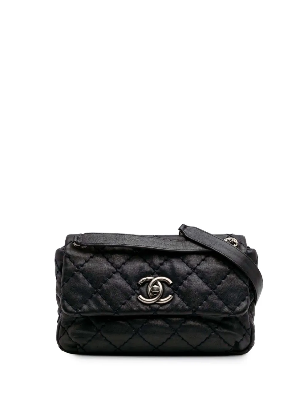 CHANEL Pre-Owned 2012 Medium Quilted Calfskin Love Me Tender Flap CHANEL Pre-Owned 2012 Medium Quilted Calfskin Love Me Tender Flap
