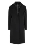 Herno detachable-collar single-breasted wool coat - Black