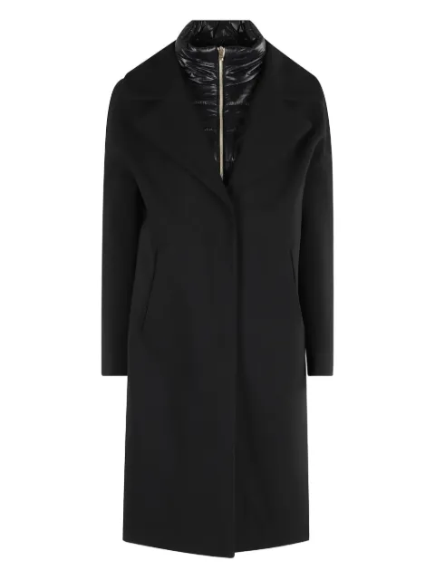 Herno detachable-collar single-breasted wool coat