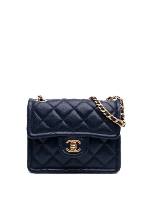 CHANEL Pre-Owned 2021 Mini Quilted Caviar Sweet Classic Flap crossbody bag