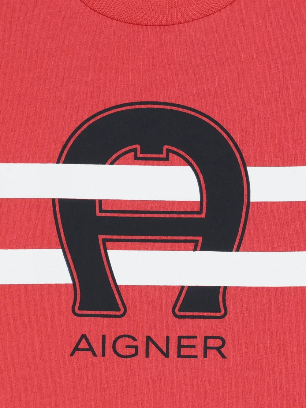Aigner Kids T-shirt met logo Rood