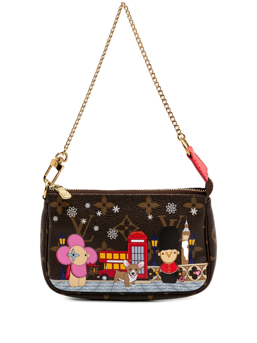 Louis Vuitton Pre-Owned 2021 Monogram Vivienne in London Mini Pochette Louis Vuitton Pre-Owned 2021 Monogram Vivienne in London Mini Pochette