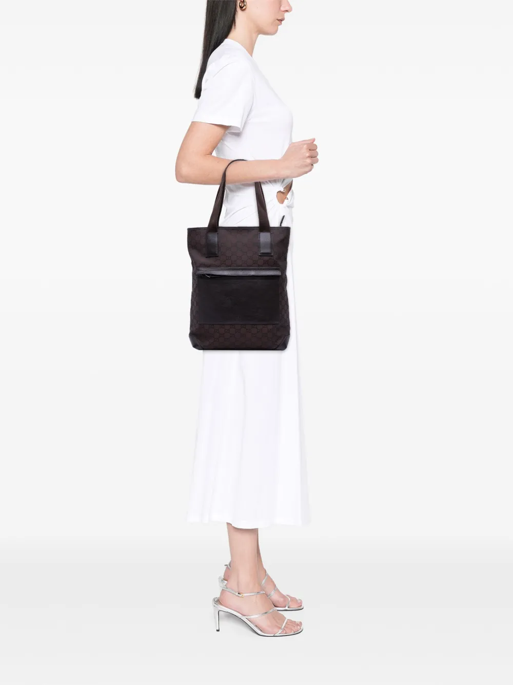 Pre-owned Gucci 2016-2025 Gg Canvas Tote Bag In Brown
