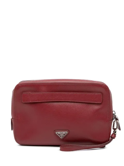 Prada Pre-Owned 2000-2013 Saffiano Portfolio Zip clutch bag