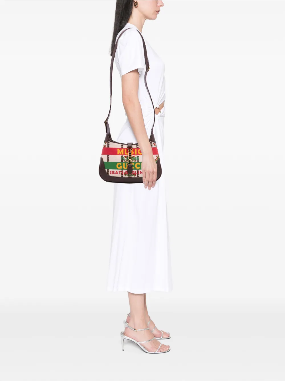 Gucci Pre-Owned 2016-2025 Small Canvas 100 Centennial Music Jackie 1961 crossbody bag | Pre-Owned | Image 2