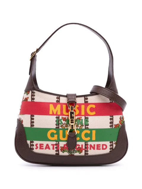 Gucci Pre-Owned lille 100 Centennial Music Jackie 1961 crossbody-taske i lærred fra 2016-2025