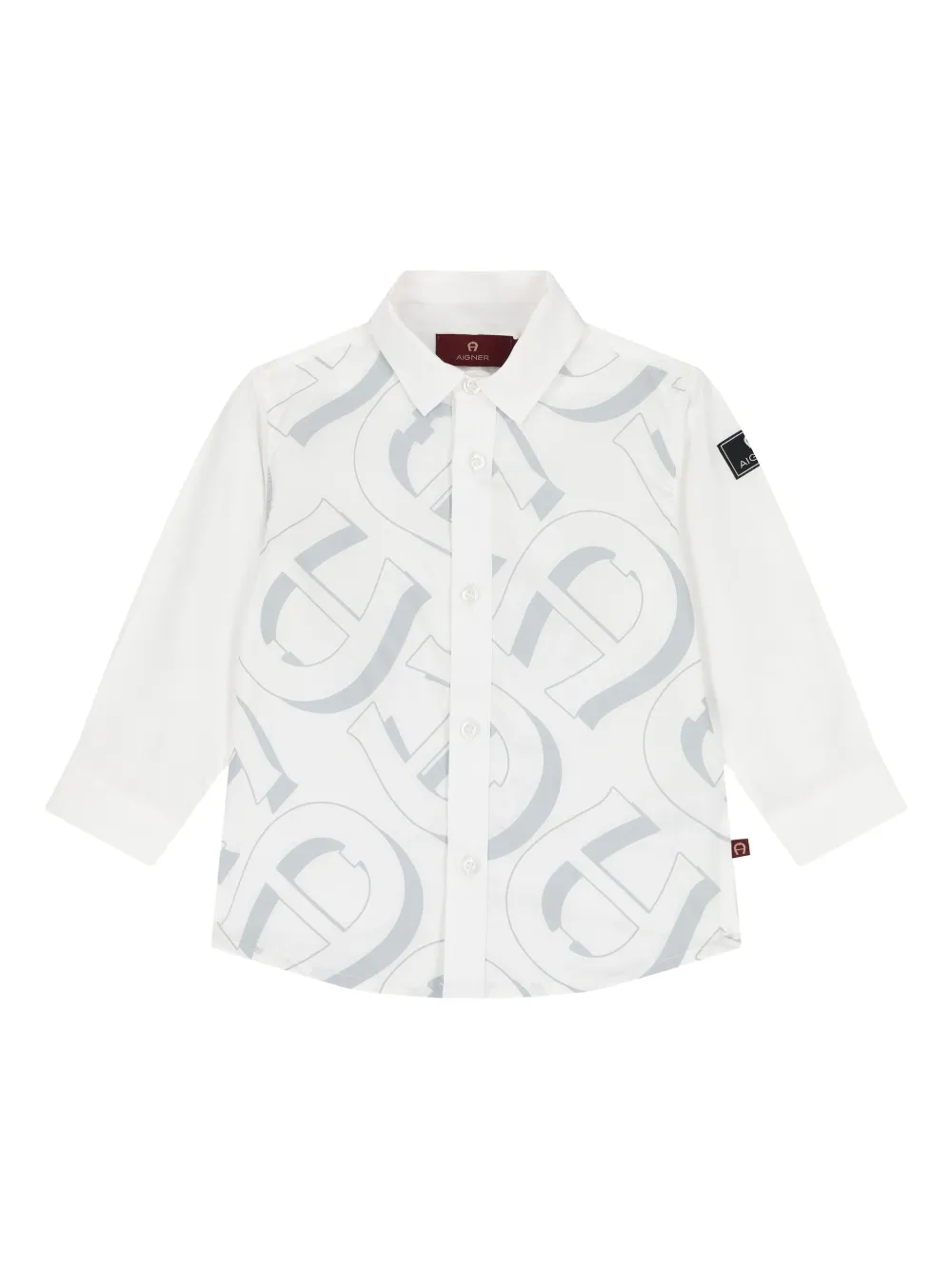 Aigner Kids Shirt met logoprint Wit