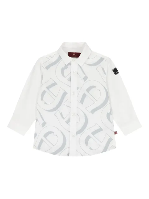 Aigner Kids logo-print long-sleeve shirt