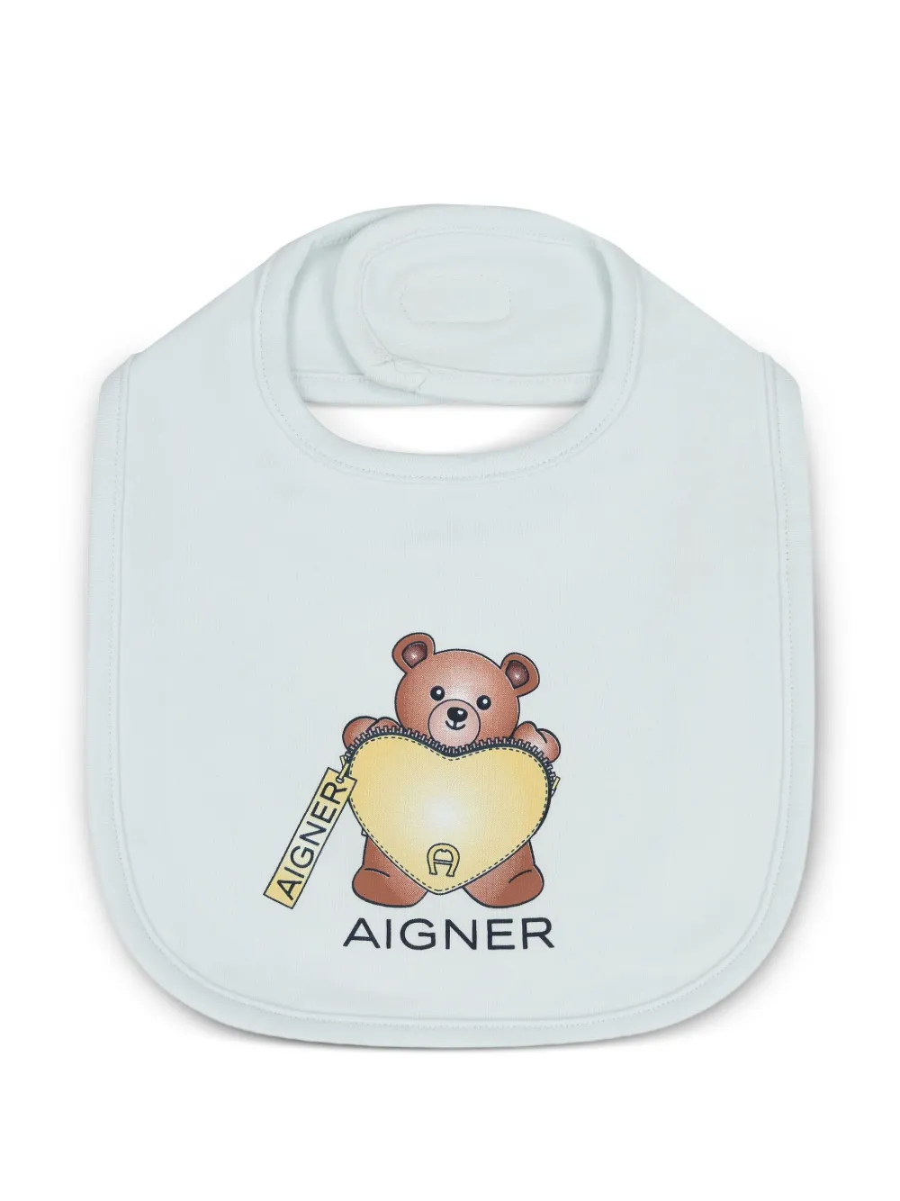 Aigner Kids teddy bear logo bib Blauw
