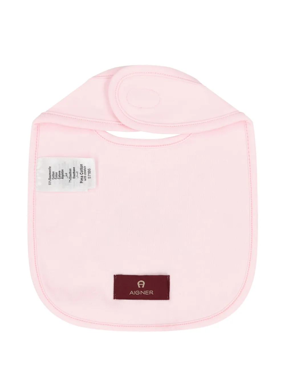 Aigner Kids teddy bear logo bib - Roze