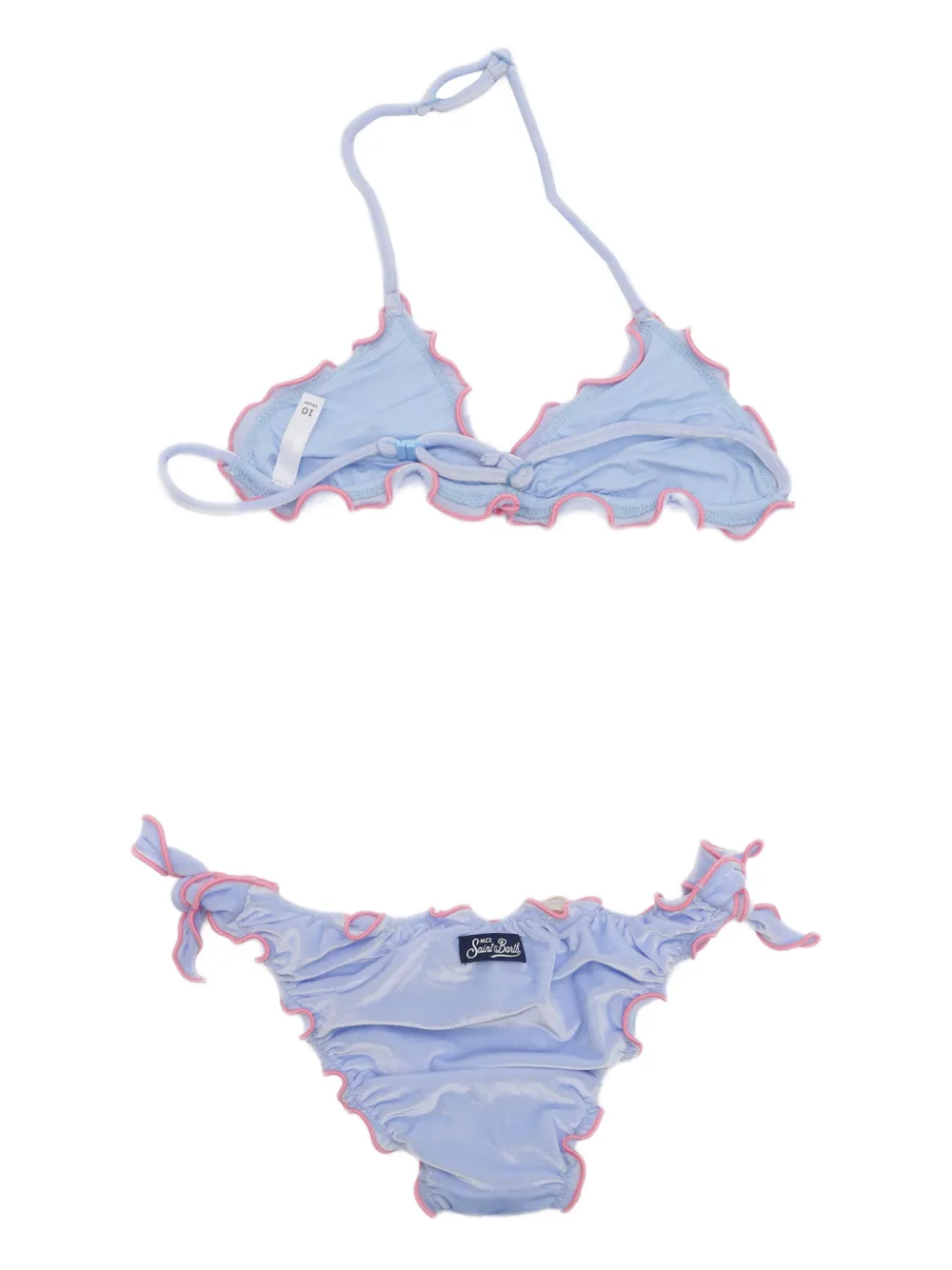 MC2 Saint Barth Kids Bikinibroek met ruches Paars