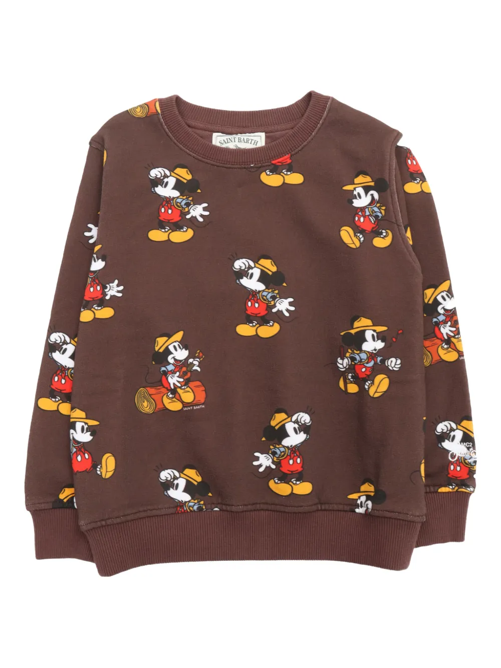 MC2 Saint Barth Kids sudadera con estampado de Mickey Mouse | marrón | Image 1
