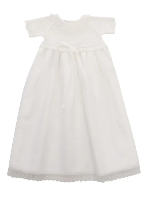 Paz Rodriguez lace-detailed scalloped-hem dress
