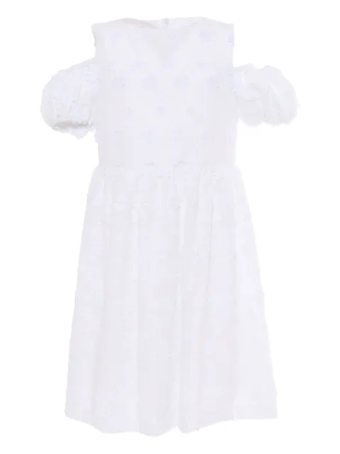 MAGIL puff-sleeved floral-embroidered dress