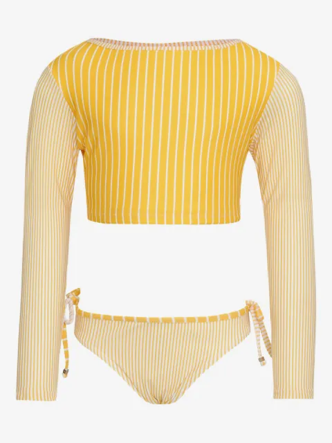 Amir Slama stripe long-sleeve swimsuit