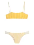 Amir Slama stripe-band bikini - Yellow
