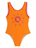 Amir Slama sequin-embellishment swimsuit - Orange