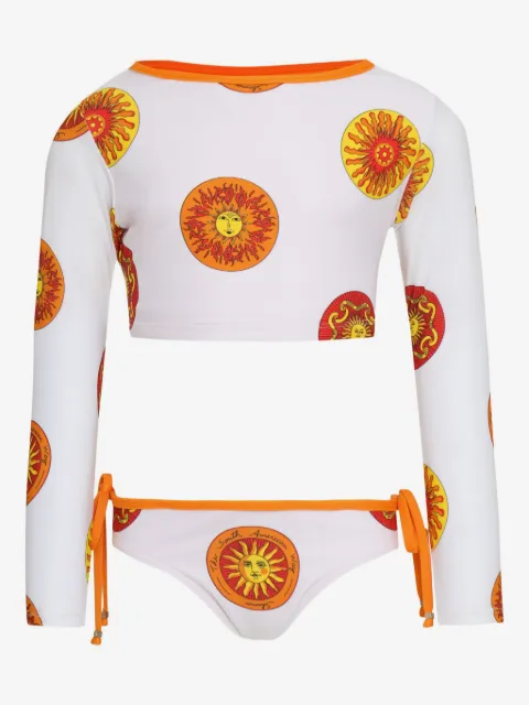 Amir Slama sun-print long-sleeve bikini