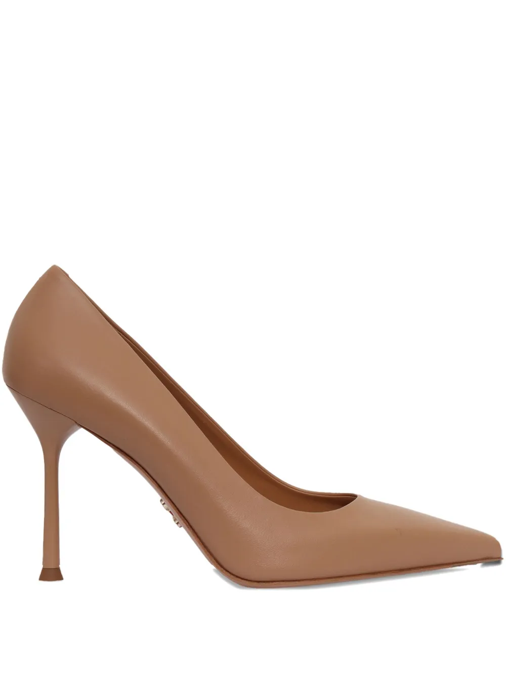 Sergio Levantesi Pointed-toe Nocciola Calfskin Pumps In Brown