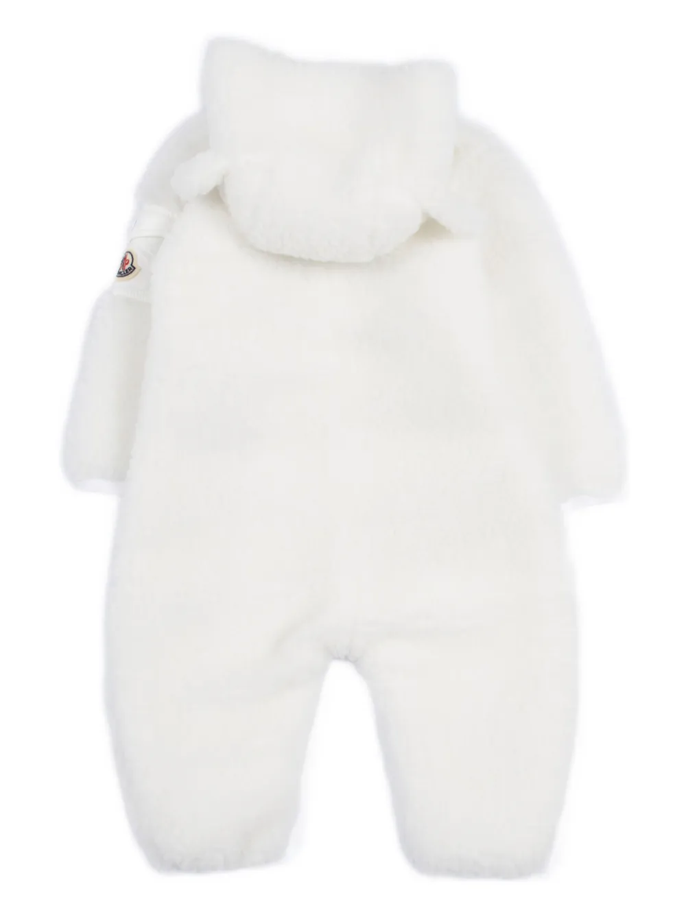 Moncler Enfant bear-ear hooded romper Wit