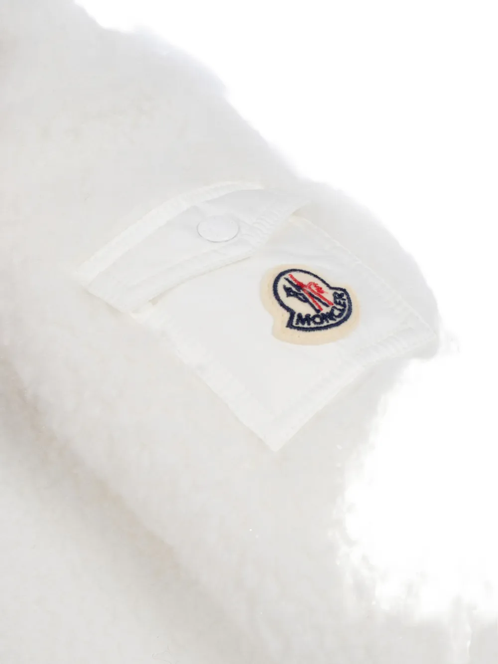 Moncler Enfant bear-ear hooded romper Wit