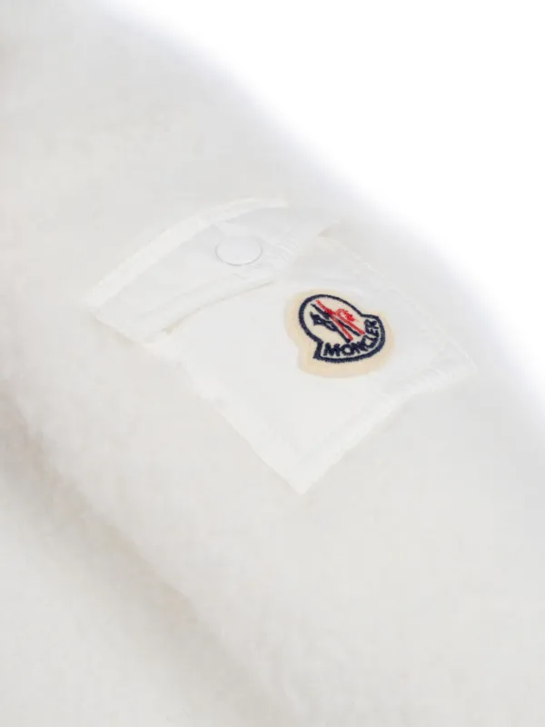 Moncler Enfant フーデッド ロンパース | ホワイト | FARFETCH JP