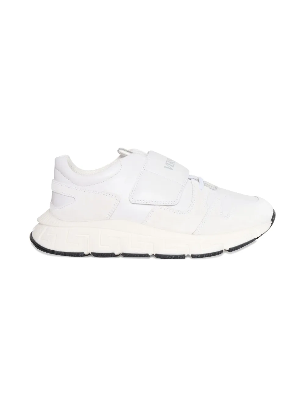 Versace Kids Leren sneakers met bandje Wit