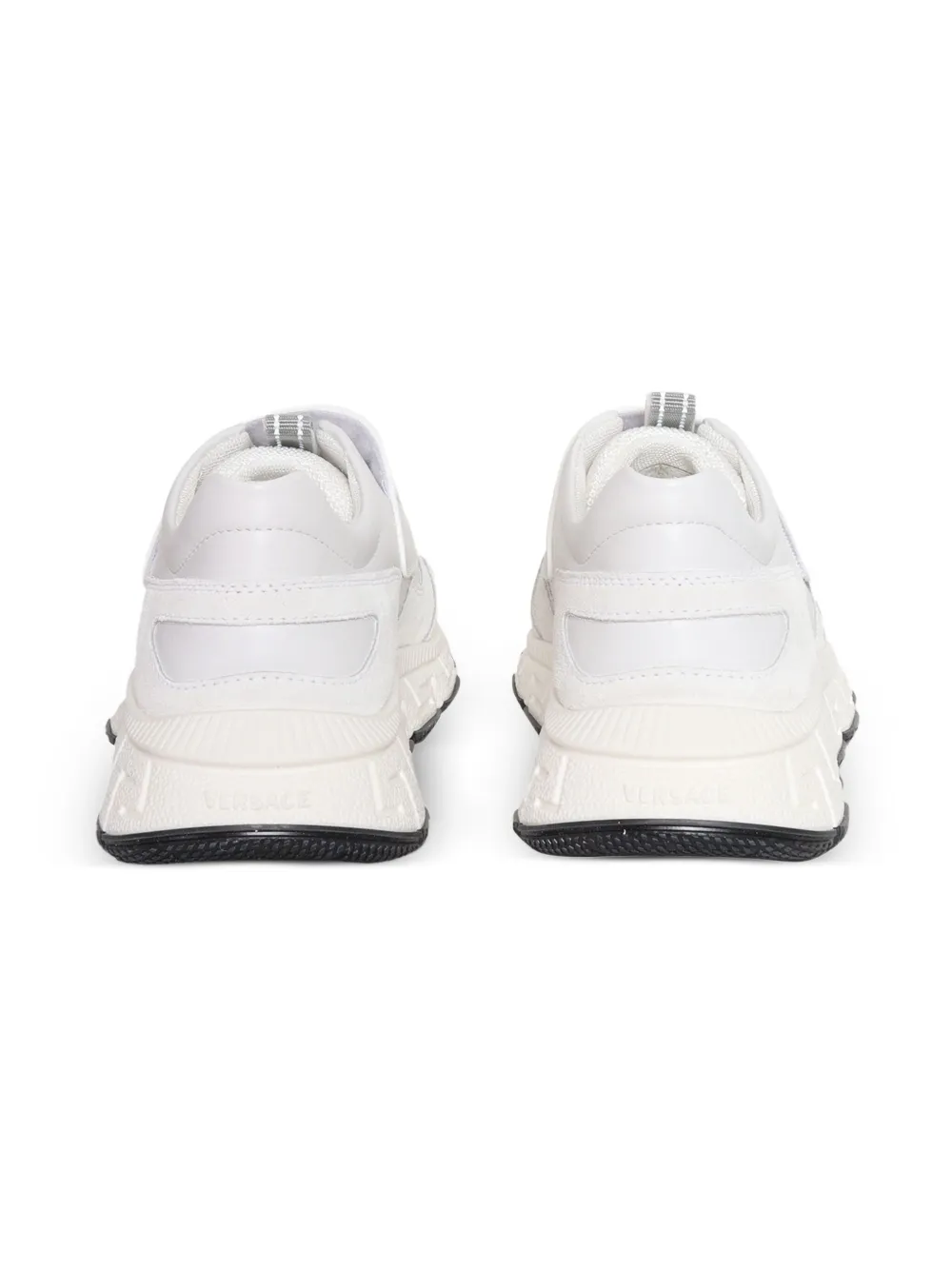 Versace Kids Leren sneakers met bandje Wit