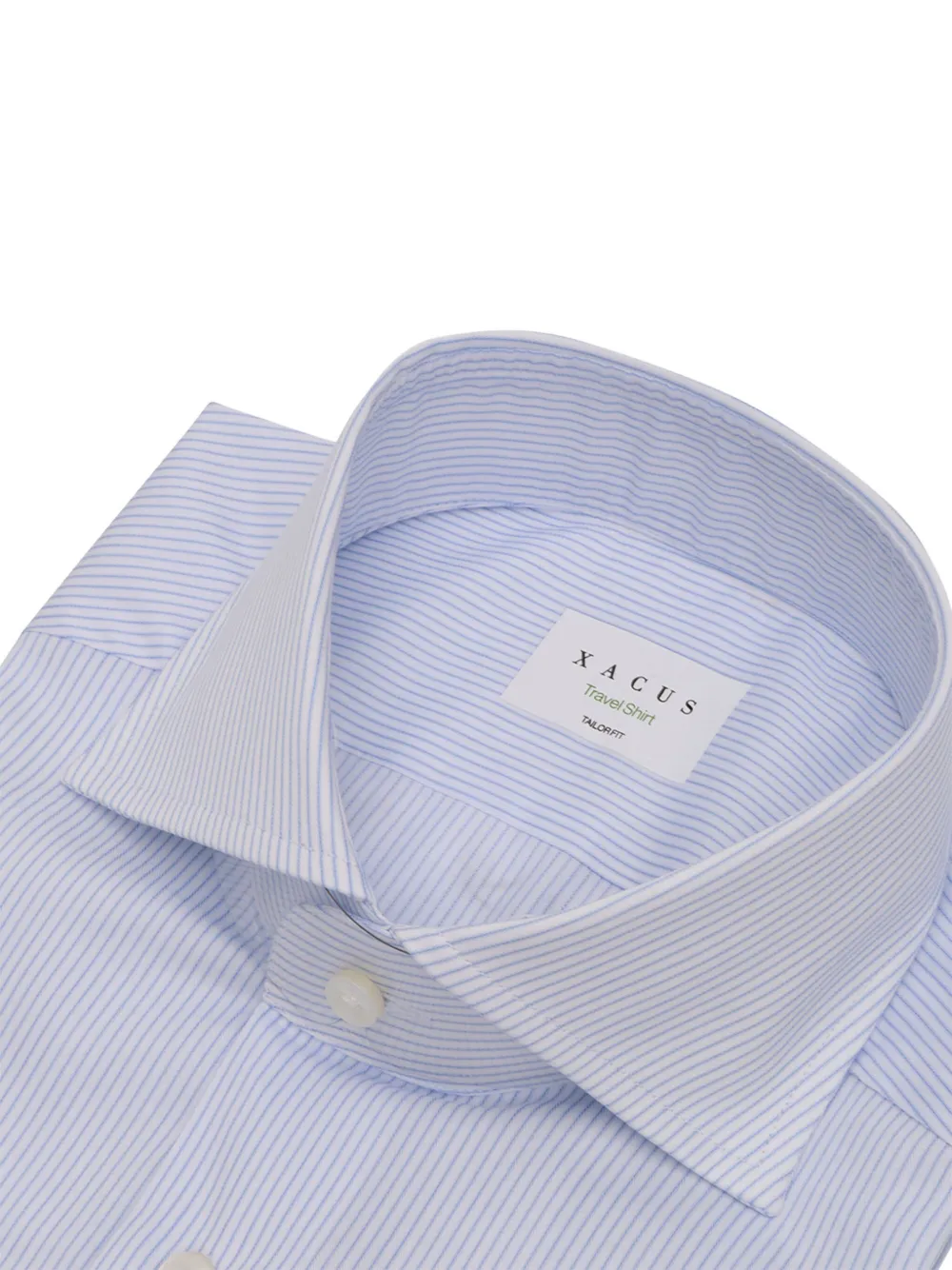 Xacus Gestreept katoenen overhemd - Blauw