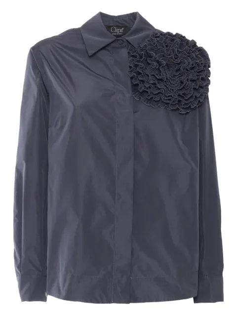 Clips ruffled-detail shirt