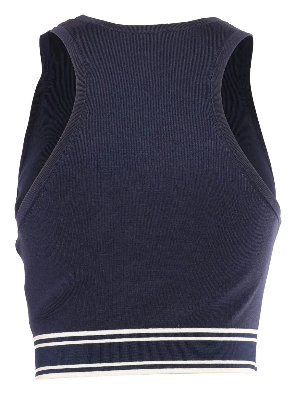 Elisabetta Franchi Mouwloze top met logo Blauw