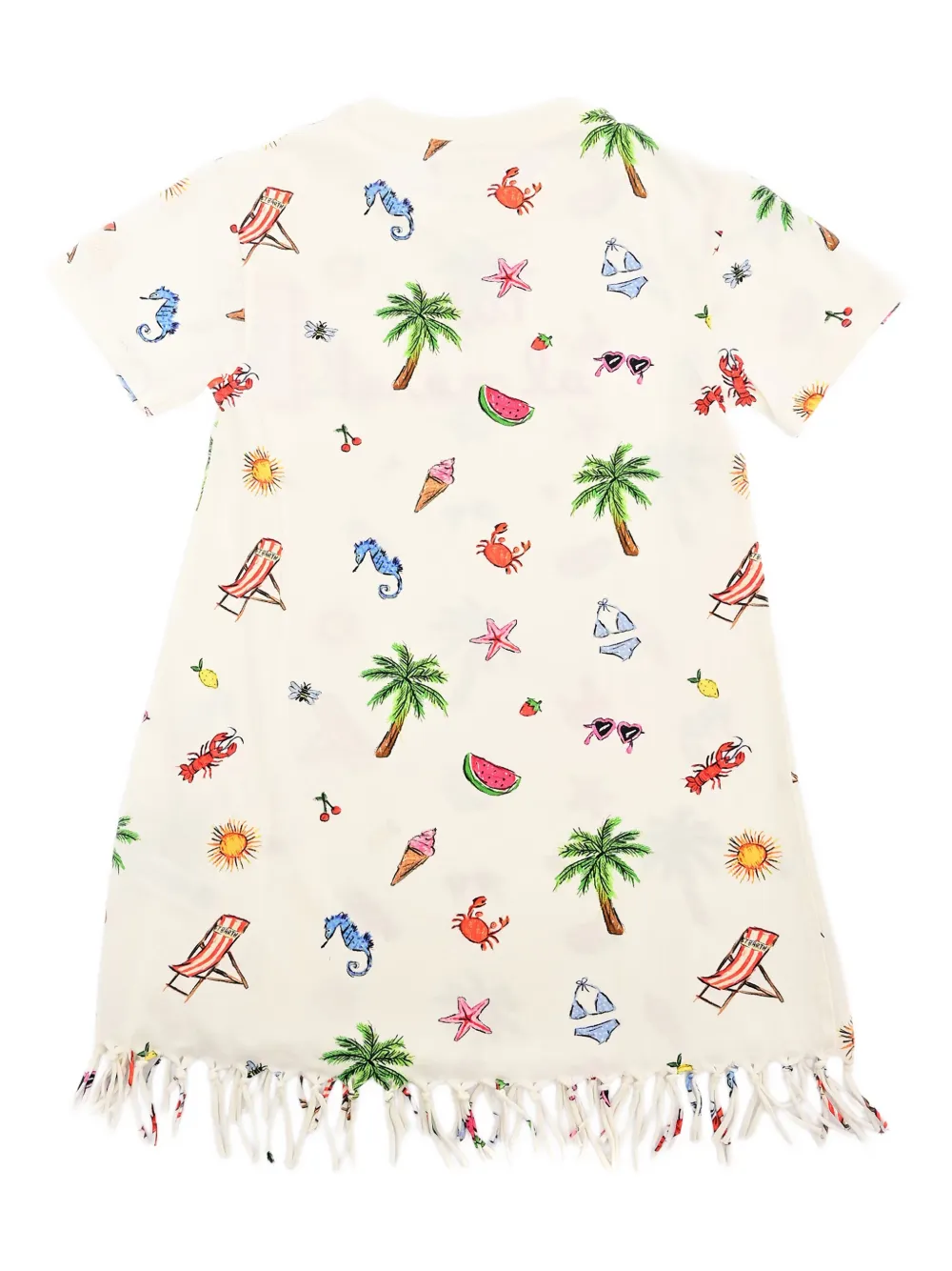 MC2 Saint Barth Kids Abbey jurk met franje 03844h