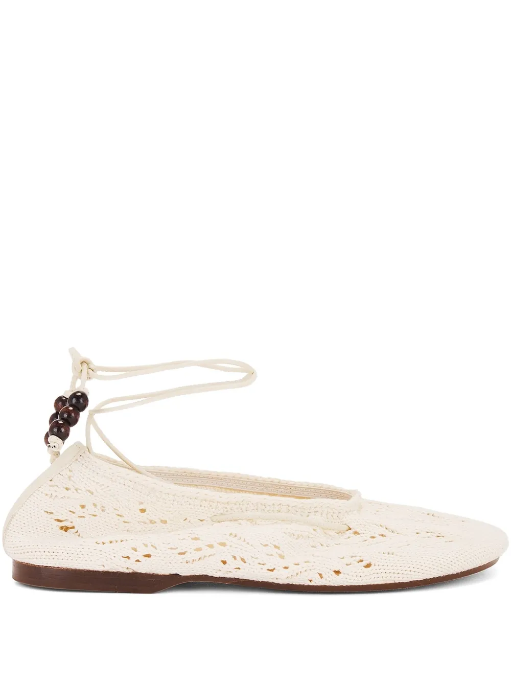Alohas Beaded Lace-up Rosemary Ballet In Multi