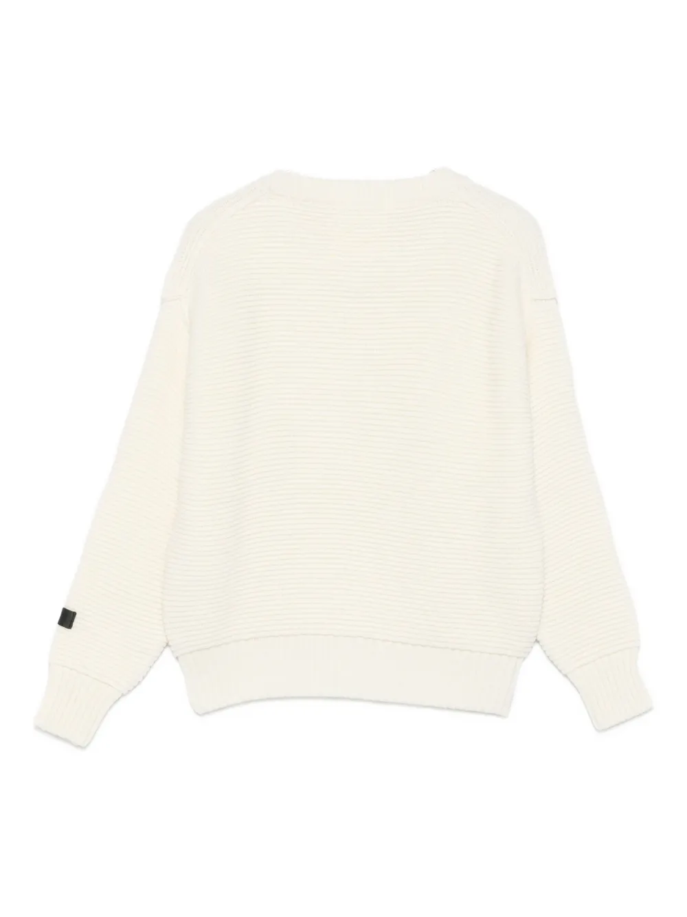 MSGM Kids Ribgebreide trui Beige
