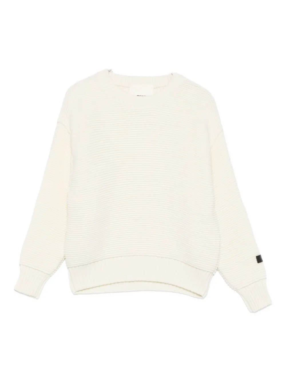 Msgm Ribbed-knit Jumper In Neutral