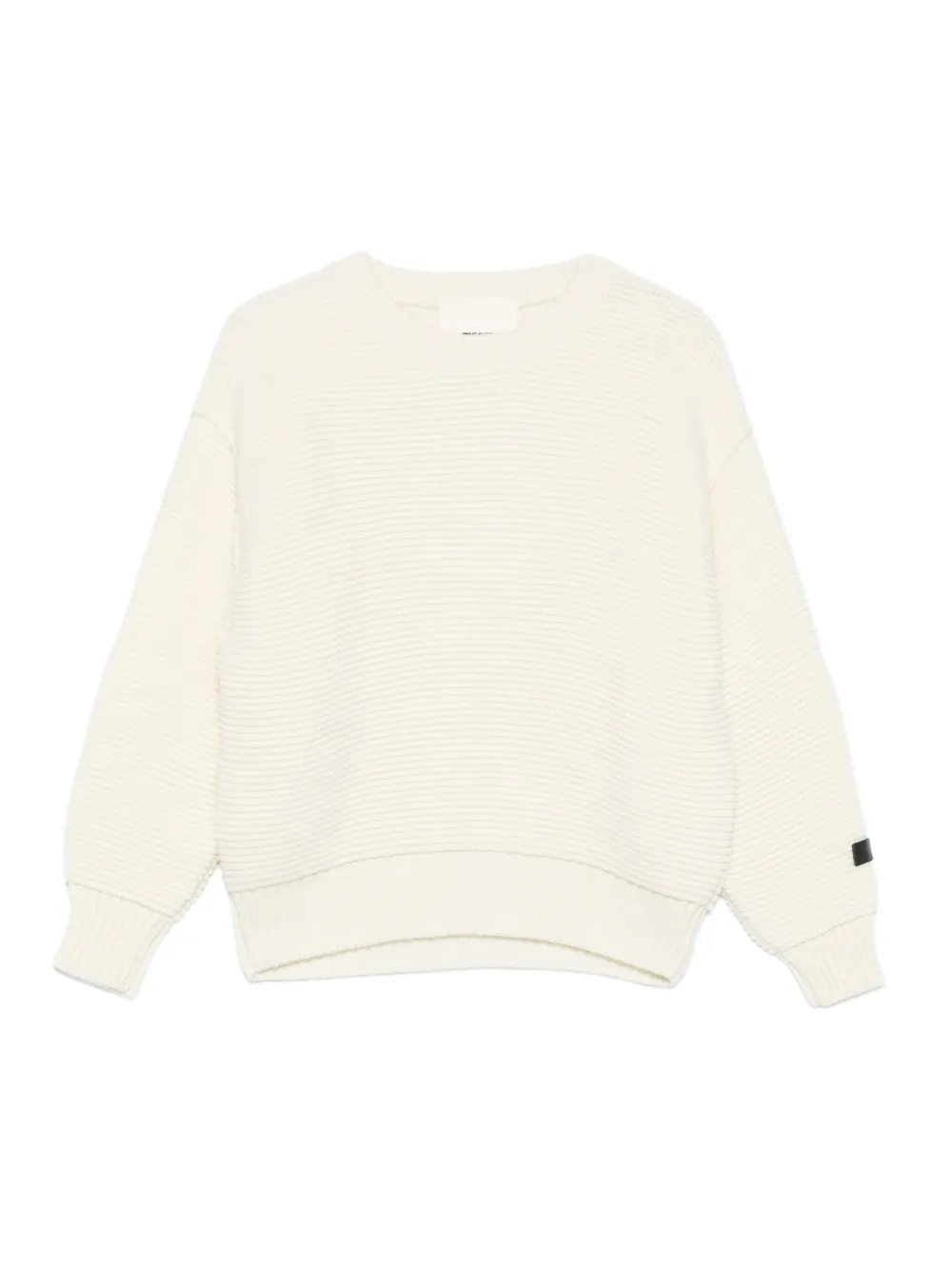 MSGM Kids ribbed-knit jumper Beige