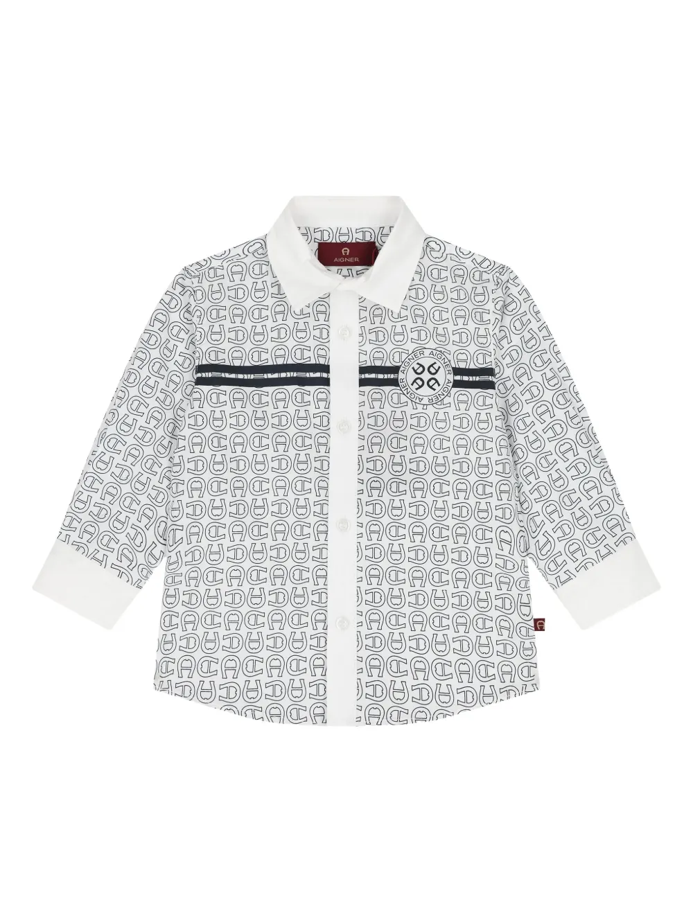 Aigner Kids Shirt met logoprint Wit