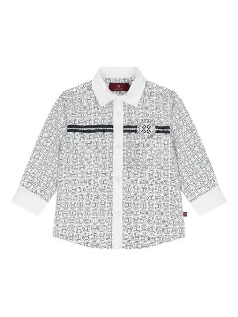 Aigner Kids logo-print long-sleeve shirt