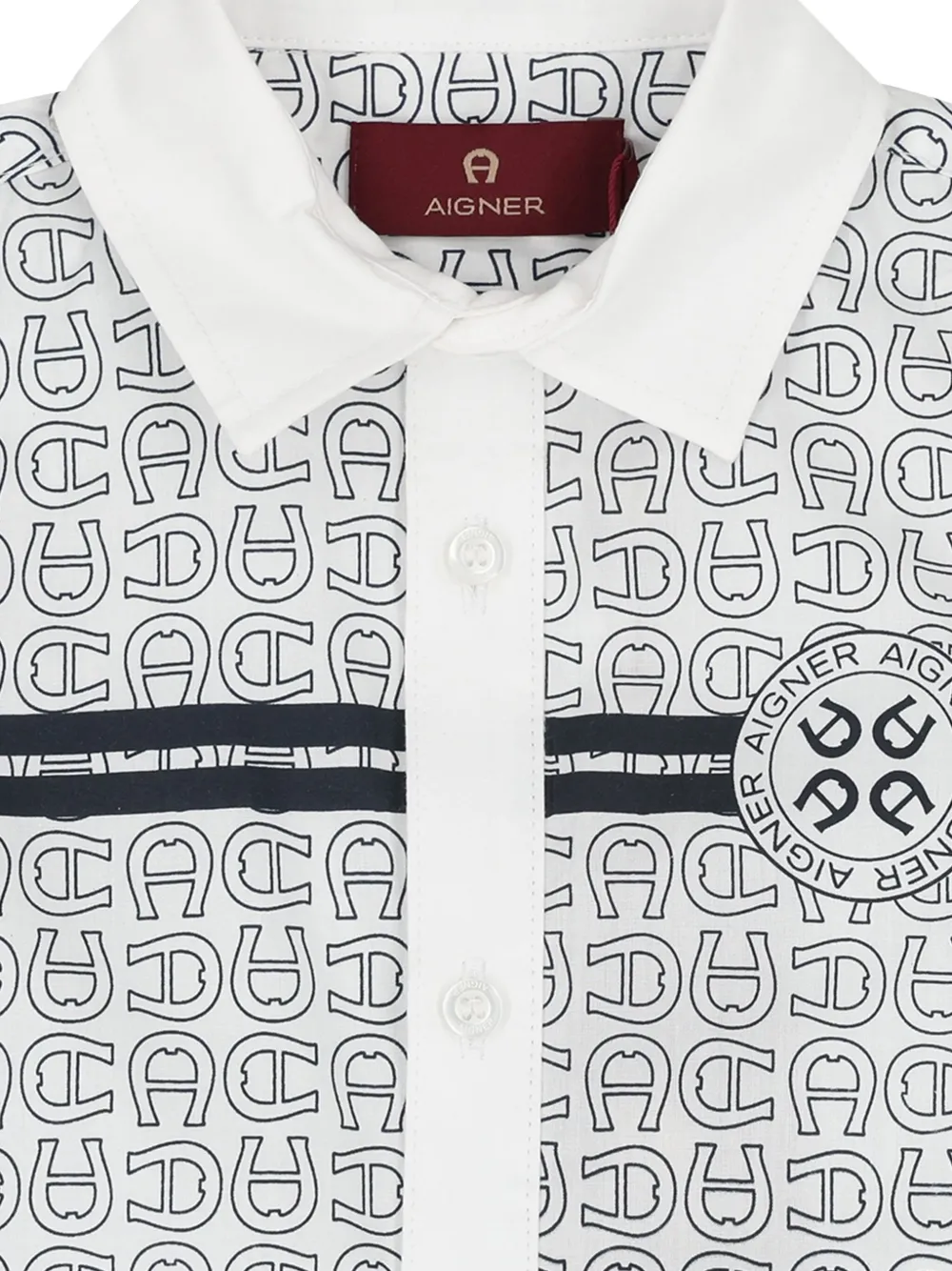 Aigner Kids Shirt met logoprint Wit