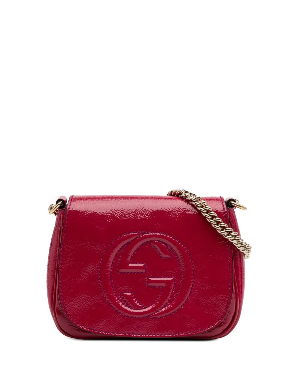 Gucci Pre-Owned 2016-2025 Small Patent Soho Chain Flap crossbody bag - Gucci Pre-Owned 2016-2025 Small Patent Soho Chain Flap crossbody bag -
