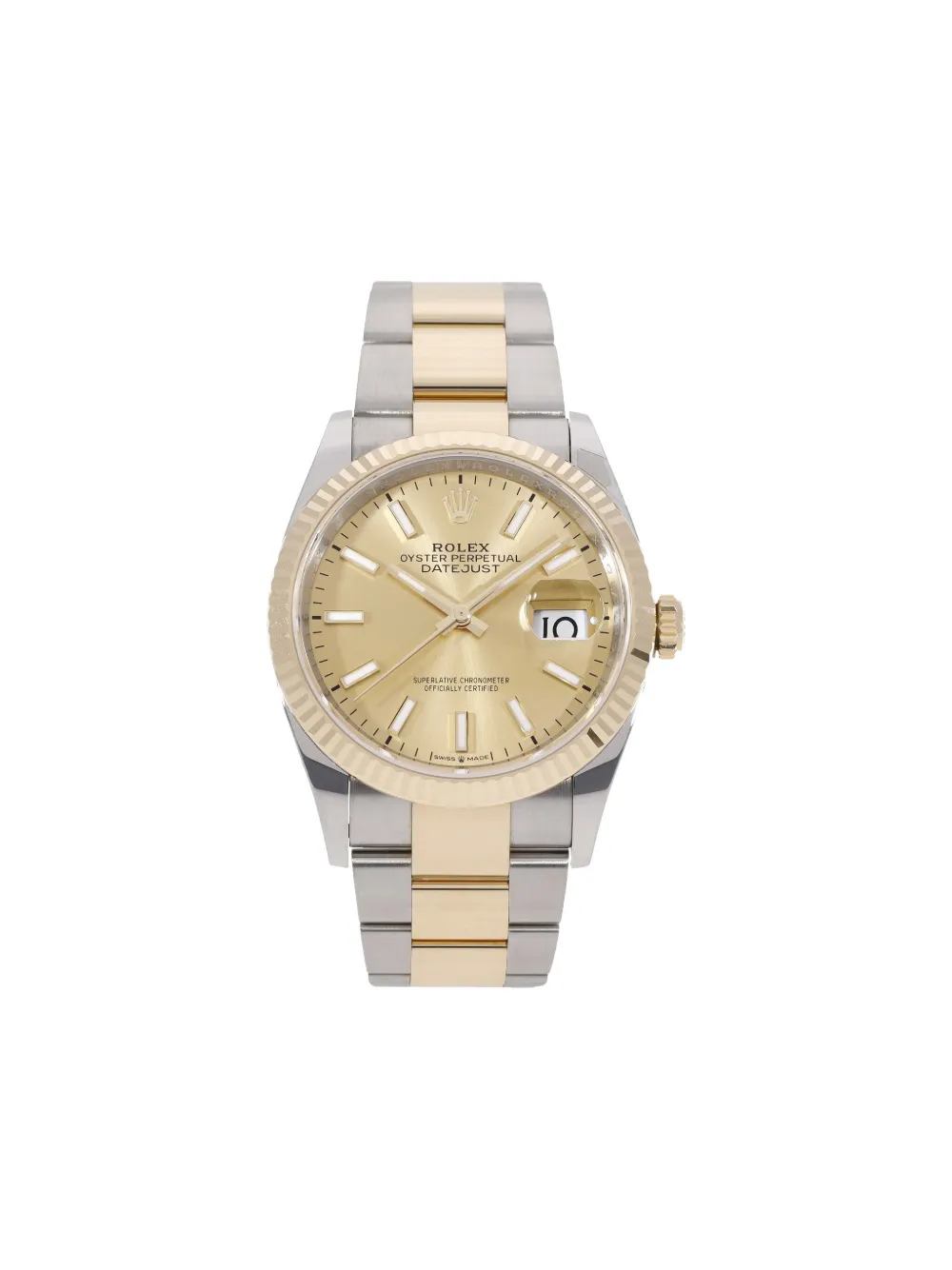 Pre-owned Rolex Datejust 36mm In Gold